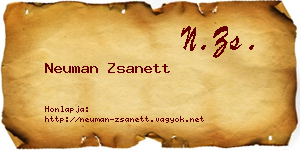 Neuman Zsanett névjegykártya